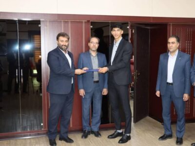 اقدام شایسته مدیریت امورشعب بانک رفاه استان کرمانشاه در تجلیل از آرین سلیمی