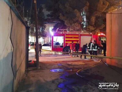 مهار آتش سوزی اتاق فرار در بلوار ۱۷ شهریور
