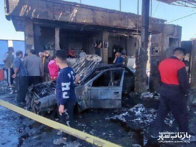آتش‌سوزی جایگاه سوخت خیابان سیدجمال‌الدین اسدآبادی کرمانشاه مهار شد