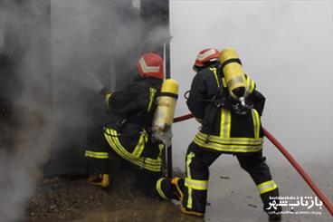 مهار آتش سوزی ساختمان مسکونی در محله کارمندان کرمانشاه